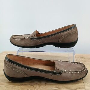 Naturalizer‎ Womens 8.5 Taupe Leather Slip On Loafer Casual Walking Shoes